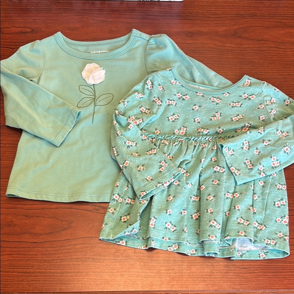 First Impressions Teal Toddler long sleeve Top bundle (2)